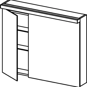 Achat Immédiat Armoire de toilette Alterna format LED plus Chêne Sherman anthracite
